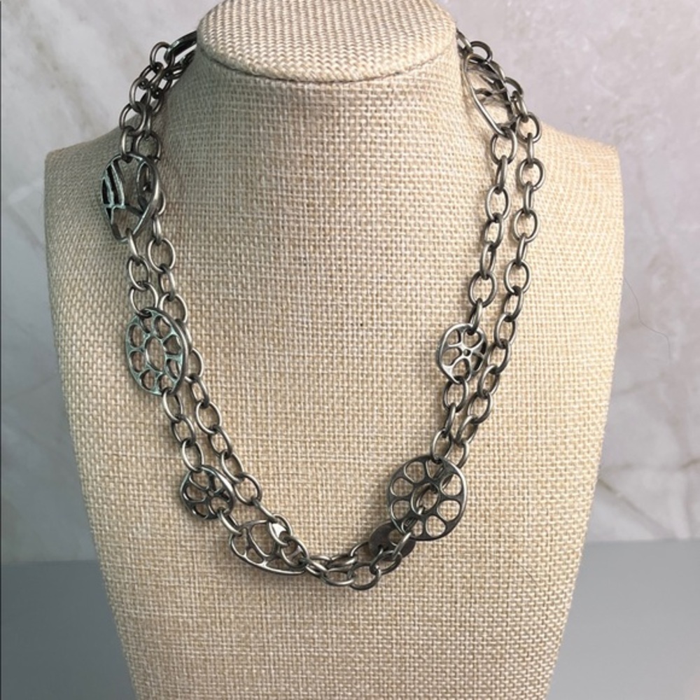 Ellen Mann Chic Silver tone Multi-Layer Necklace